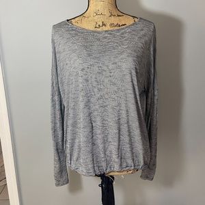 Kensie Top Size Large Black white Stripe